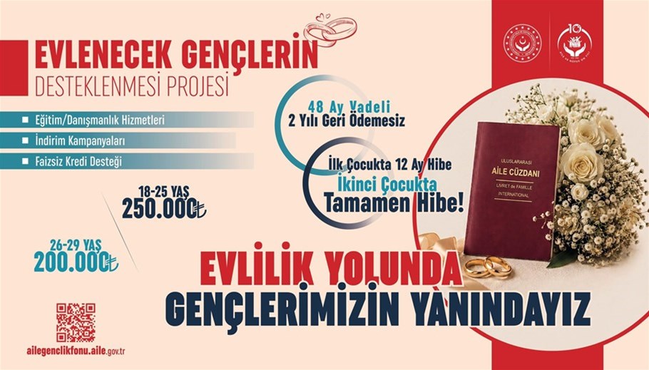 Evlenecek Gençlere Yönelik Destek Projesi Başvuruları Devam Ediyor